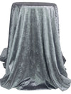 Soft Slate Gray Polyester/Lycra Crinkle Stretch Velvet Knit - Norma Kamali - 50W