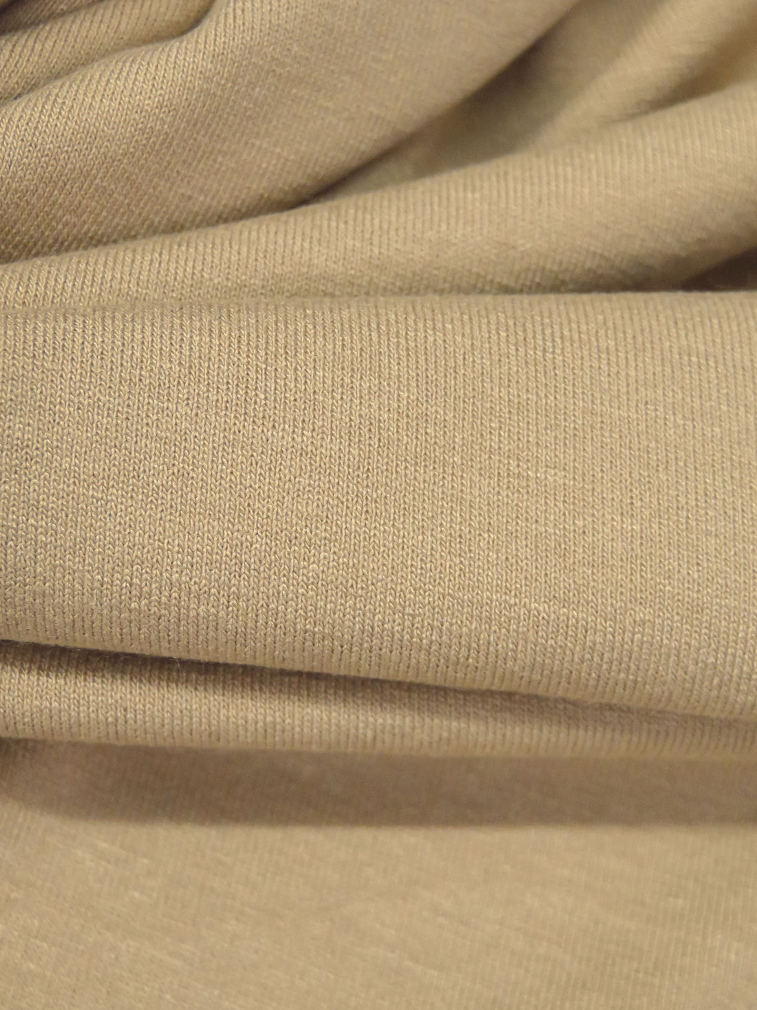 Tan Rayon/Lycra Jersey Knit 60W