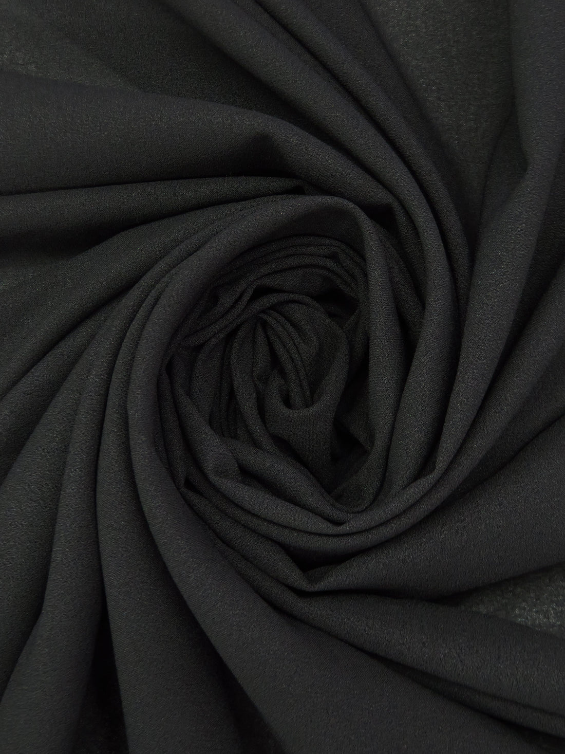 Ink Black 100% Polyester Georgette - Norma Kamali - 58W