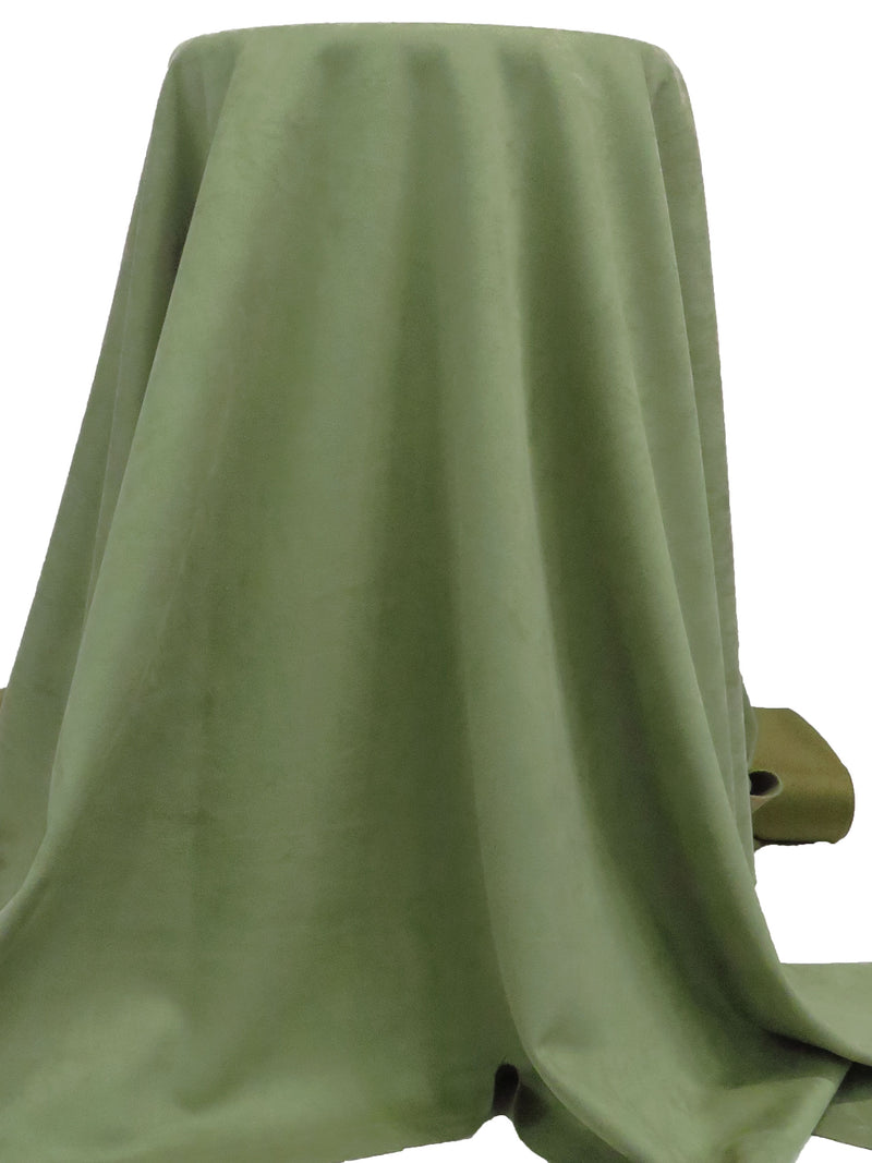 Camouflage Green Polyester/Lycra Suede Scuba Knit - NY Designer - 58W
