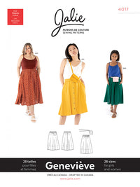 Jalie Patterns - Genevieve Pull-on Gathered Skirt #4017 - Women/Girls Sizes