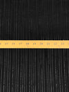 Black Polyester/Lycra Pleated Stretch Suiting - NY Designer - 56W