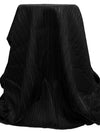 Black Polyester/Lycra Pleated Stretch Suiting - NY Designer - 56W