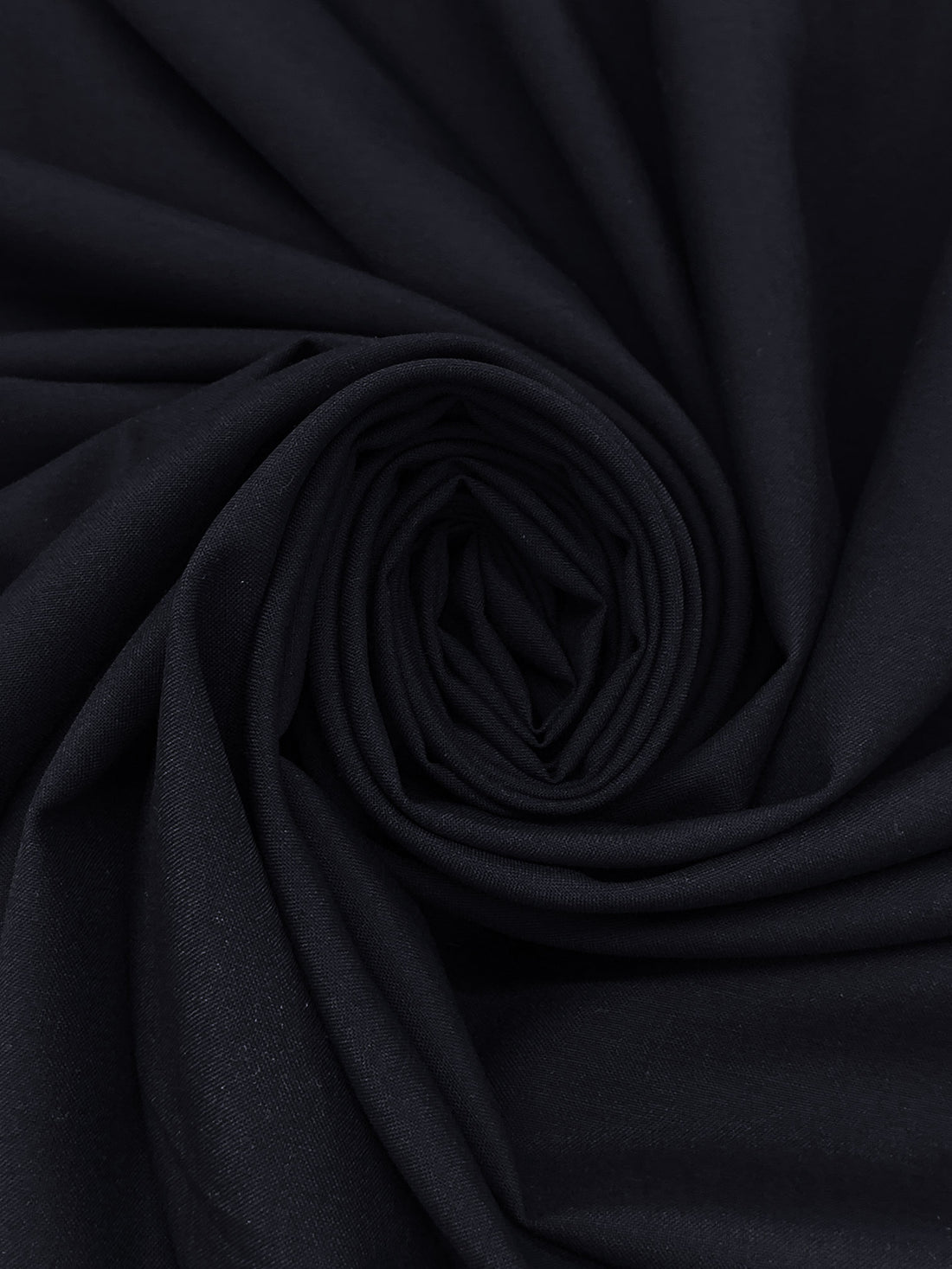Midnight Navy Polyester/Wool Blend Superfine Plainweave Suiting - Imported From Italy - 60W