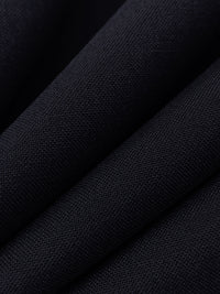 Midnight Navy Polyester/Wool Blend Superfine Plainweave Suiting - Imported From Italy - 60W