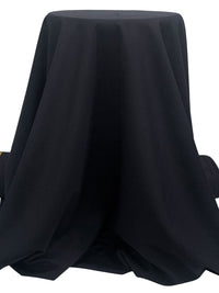 Midnight Navy Polyester/Wool Blend Superfine Plainweave Suiting - Imported From Italy - 60W