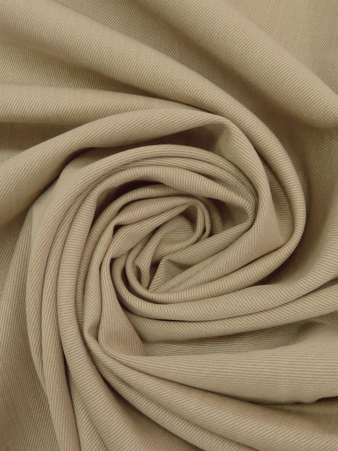 Pale Brown/Light Brown 100% Worsted Wool Twill Suiting 60W