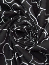 Ink Black/White 100% Cotton Hearts Print Waffle Weave Shirt Weight Woven - NY Designer - 54W