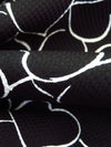 Ink Black/White 100% Cotton Hearts Print Waffle Weave Shirt Weight Woven - NY Designer - 54W