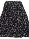 Ink Black/White 100% Cotton Hearts Print Waffle Weave Shirt Weight Woven - NY Designer - 54W