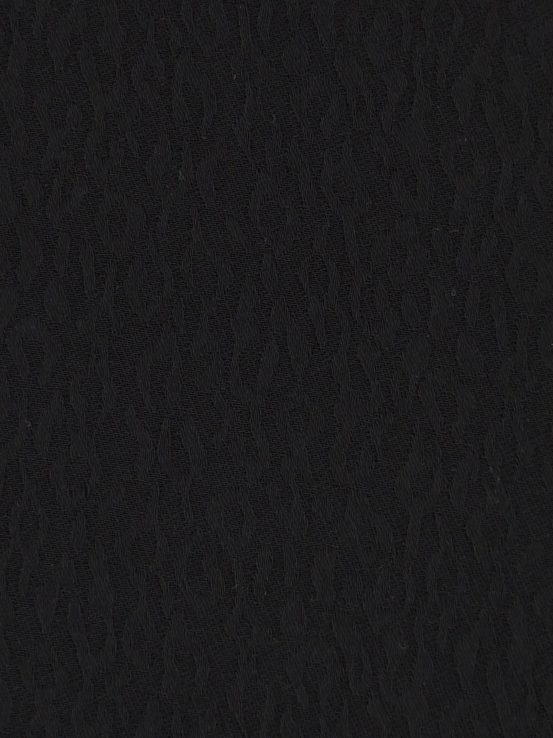 Pitch Black 100% Polyester Animal Weave Jacquard Midweight Woven - NY Designer - 54W