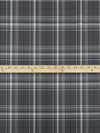 Iron Gray/Slate Gray/Snow White/Black Cotton/Wool/Polyester/Lycra Plaid Stretch Suiting - NY Designer - 58W