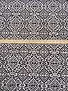 Black/Pearl Polyester/Lycra Tribal Print Liverpool Double Knit 56W