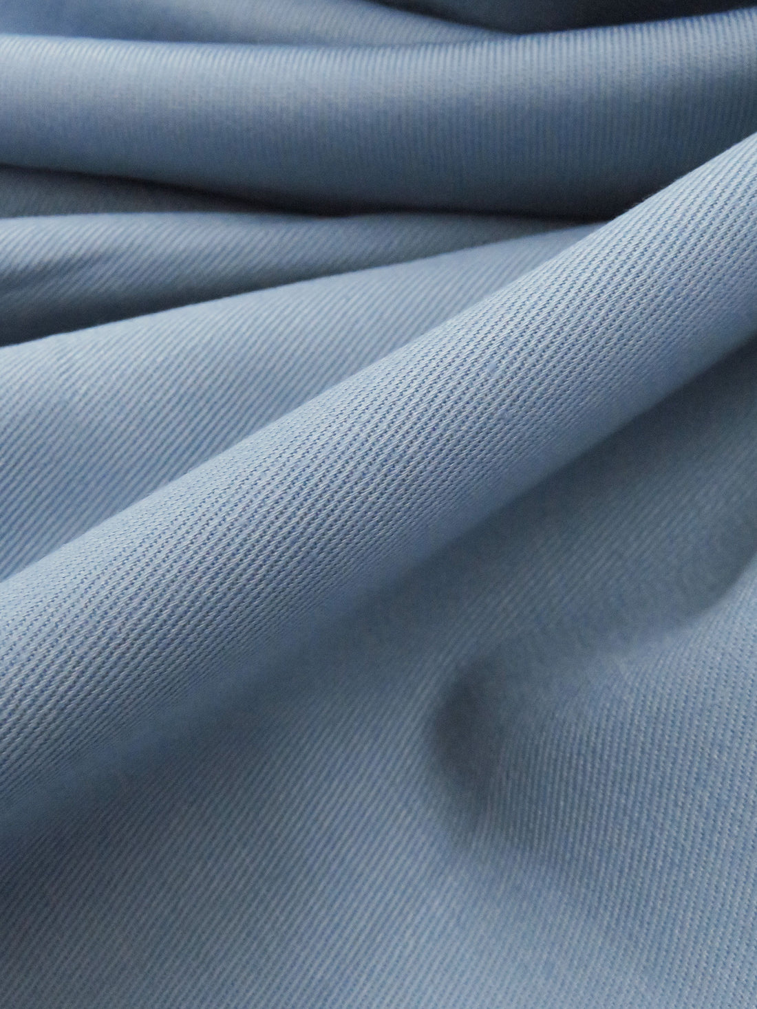 Dusty Moonstone Blue 100% Cotton Fine Twill Shirting - Imported From Japan - 42W