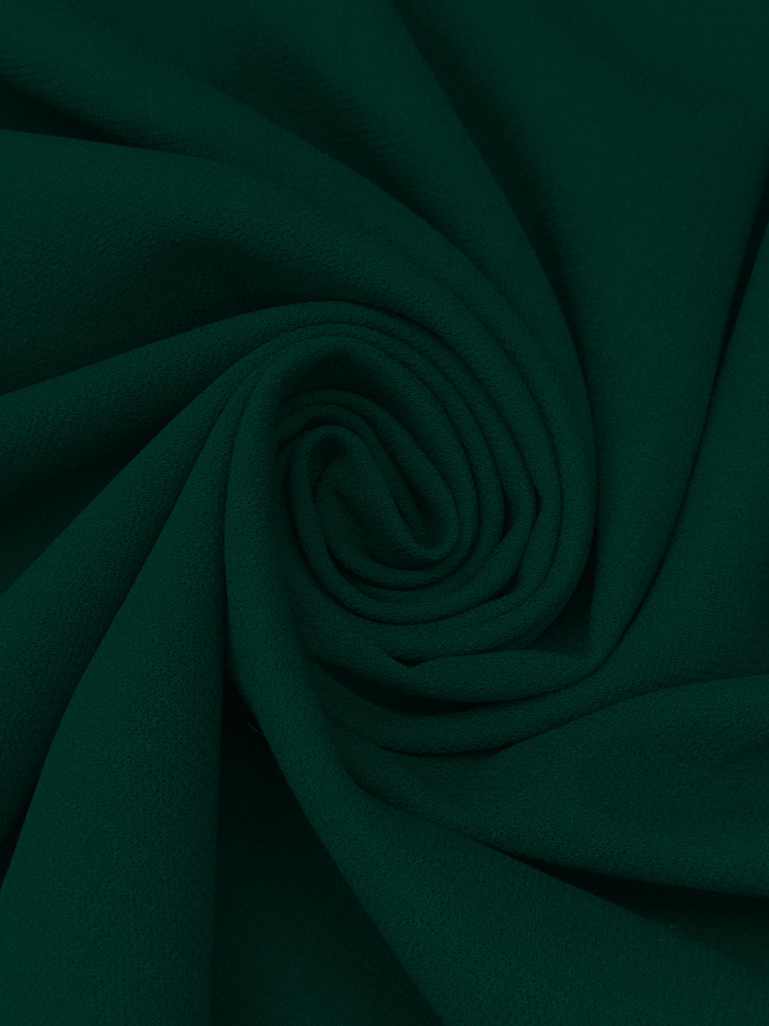 Dark Jungle Green 100% Wool Double Crepe Suiting With Interfacing - NY Designer - 58W