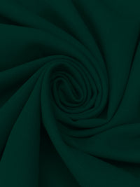 Dark Jungle Green 100% Wool Double Crepe Suiting With Interfacing - NY Designer - 58W