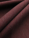 Crimson/Black/Dark Iron Gray 100% Cotton Heathered Novelty Weave Shirting - Imported From Japan - 46W