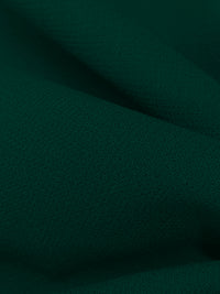 Dark Jungle Green 100% Wool Double Crepe Suiting With Interfacing - NY Designer - 58W