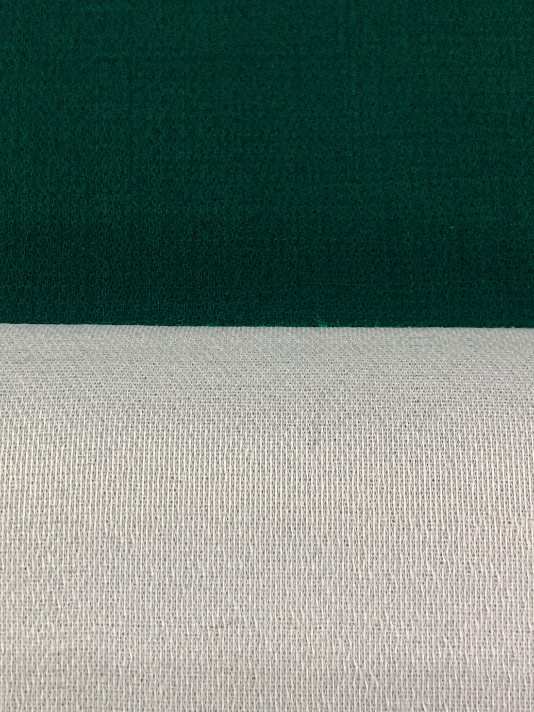 Dark Jungle Green 100% Wool Double Crepe Suiting With Interfacing - NY Designer - 58W