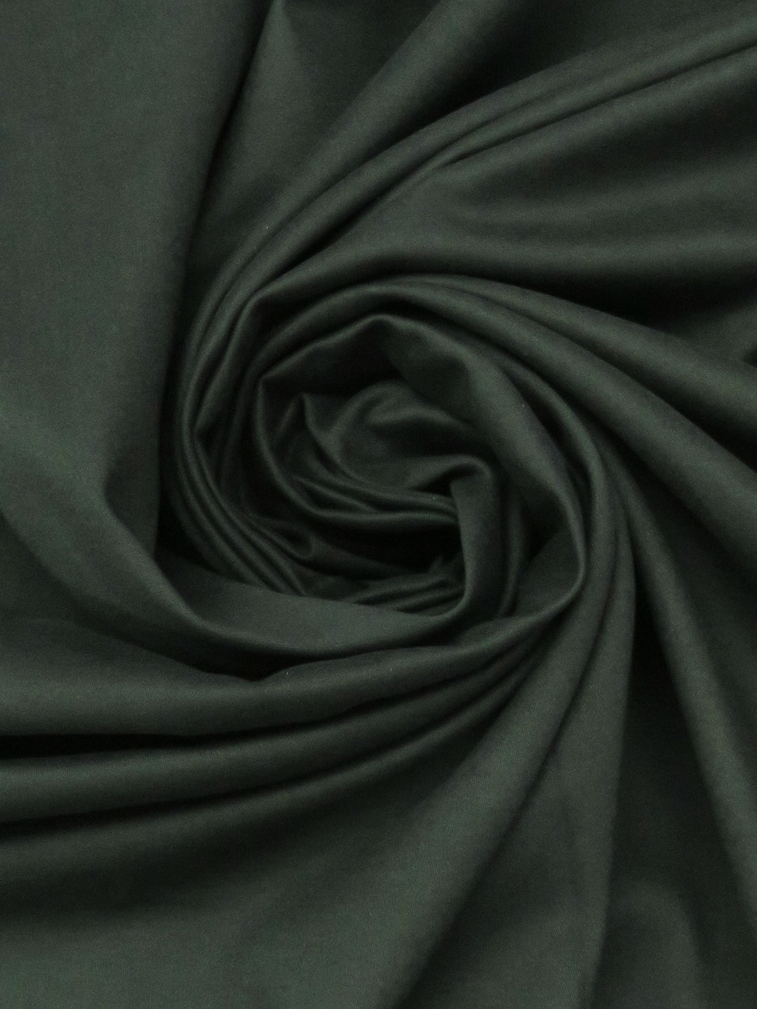 Dark Forest Green 100% Cotton Brushed Sateen Bottom Weight Woven 44W