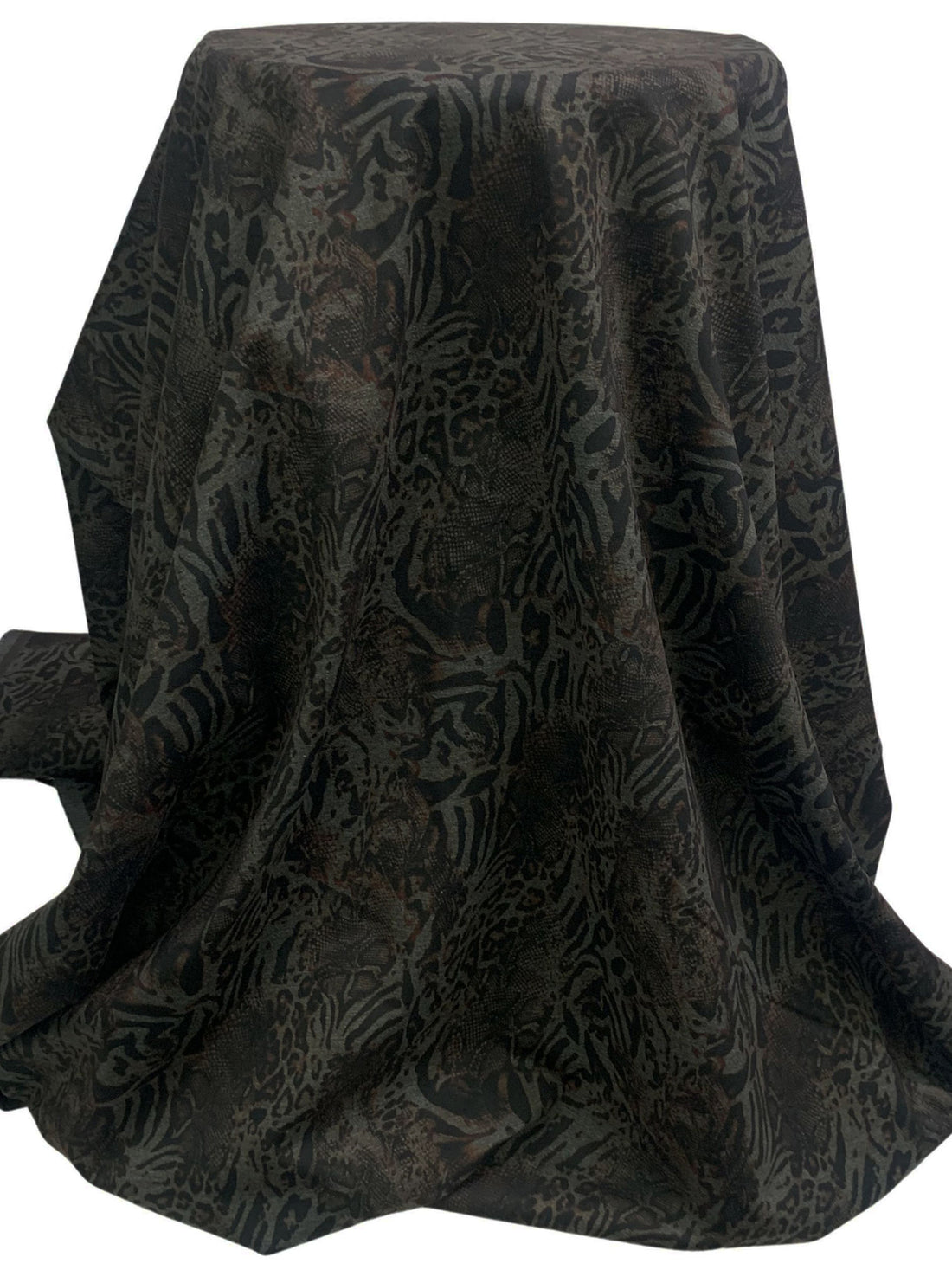 Black/Dark Chestnut/Charcoal Rayon/Nylon/Lycra Double Faced Ponte Knit - NY Designer - 60W