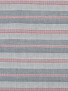 Slate Blue/Cherry Red/Pale Cyan Cotton/Nylon/Spandex Yarn-Dyed Horizontal Stripe Stretch Bengaline Suiting - NY Designer - 66W