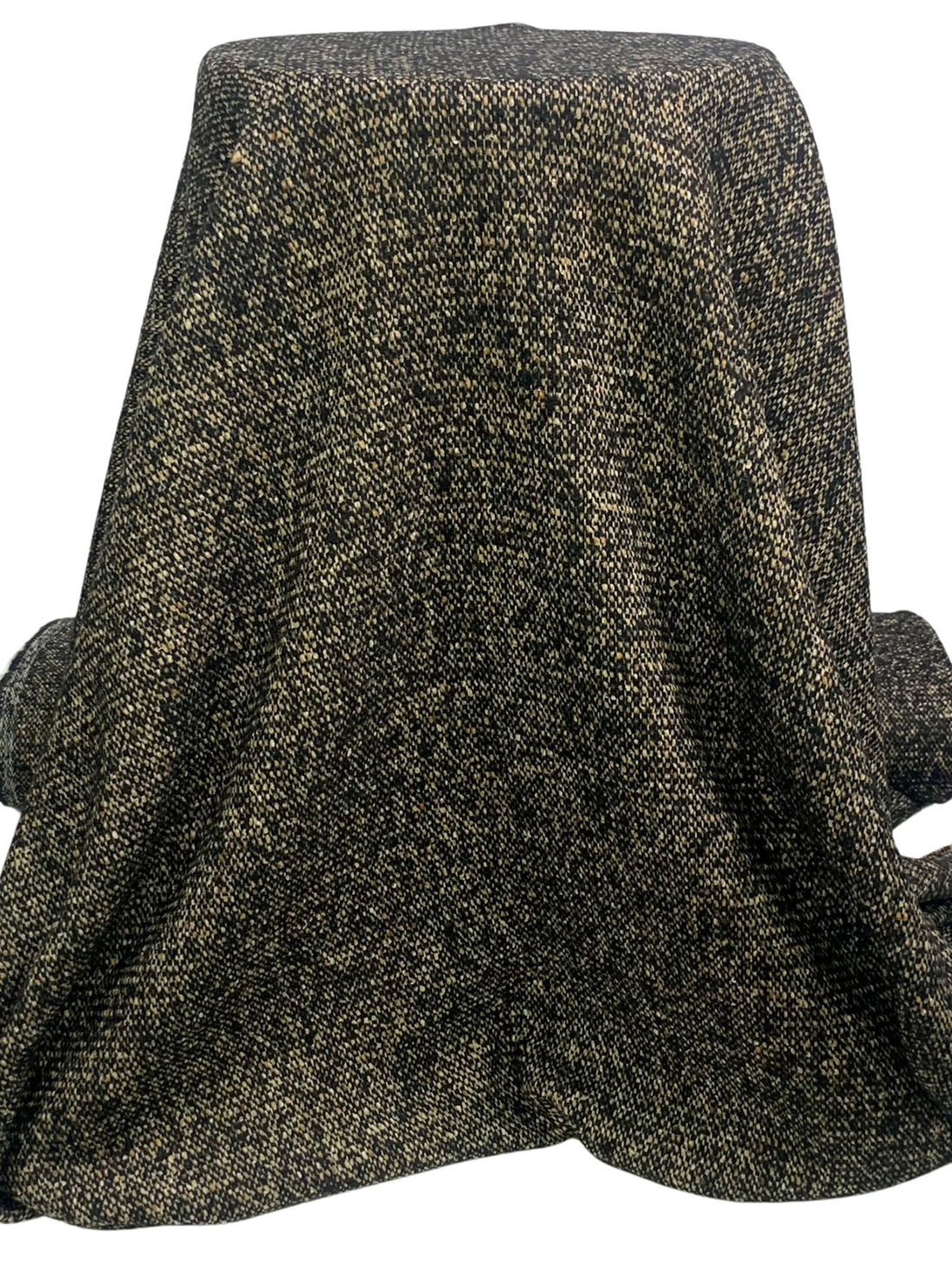 Black/Taupe/Parchment 100% Wool Tweed Coating - NY Designer - 60W