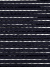 Dark Navy/White Rayon/Nylon/Spandex Raised Horizontal Stripe Stretch Bengaline Suiting - NY Designer - 56W