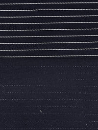 Dark Navy/White Rayon/Nylon/Spandex Raised Horizontal Stripe Stretch Bengaline Suiting - NY Designer - 56W