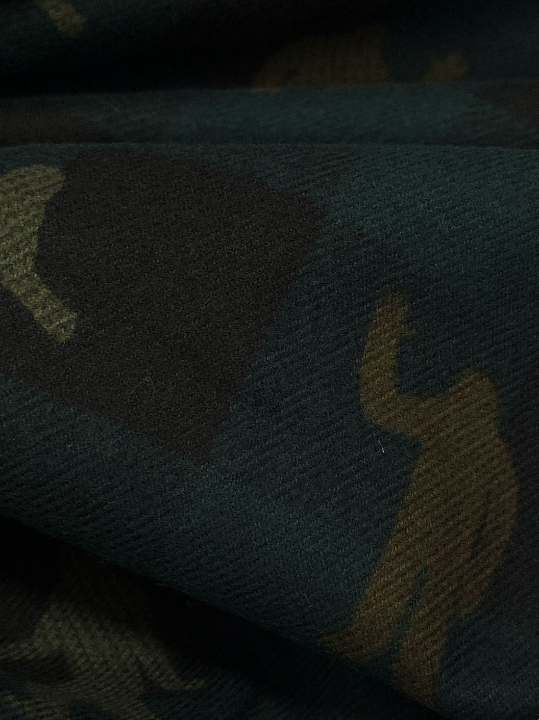 Deep Jungle Green/Black/Olive Drab 100% Cotton Bigfoot Plaid Print Flannel 54W