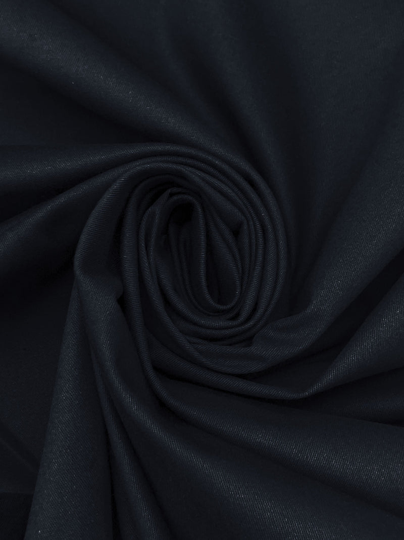 Muted Midnight Navy Cotton/Lycra Stretch Twill Bottom Weight Woven 54W