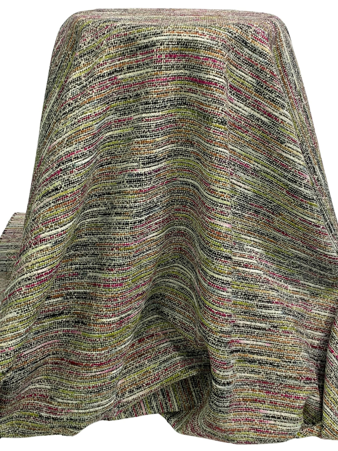 Forest Gold/Black/Fuchsia Ruby/Multi 100% Polyester Horizontal Chenille Tapestry Boucle Woven - NY Designer - 55W