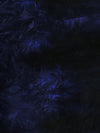 Navy Blue/Black Polyester/Lycra Tie-Dyed Stretch Velvet Knit 58W