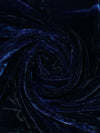 Navy Blue/Black Polyester/Lycra Tie-Dyed Stretch Velvet Knit 58W