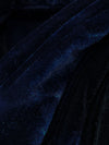 Navy Blue/Black Polyester/Lycra Tie-Dyed Stretch Velvet Knit 58W