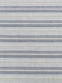 Muted Navy/White/Pale Taupe Cotton/Nylon/Spandex Yarn-Dyed Horizontal Stripe Stretch Bengaline Suiting - NY Designer - 64W