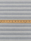 Muted Navy/White/Pale Taupe Cotton/Nylon/Spandex Yarn-Dyed Horizontal Stripe Stretch Bengaline Suiting - NY Designer - 64W