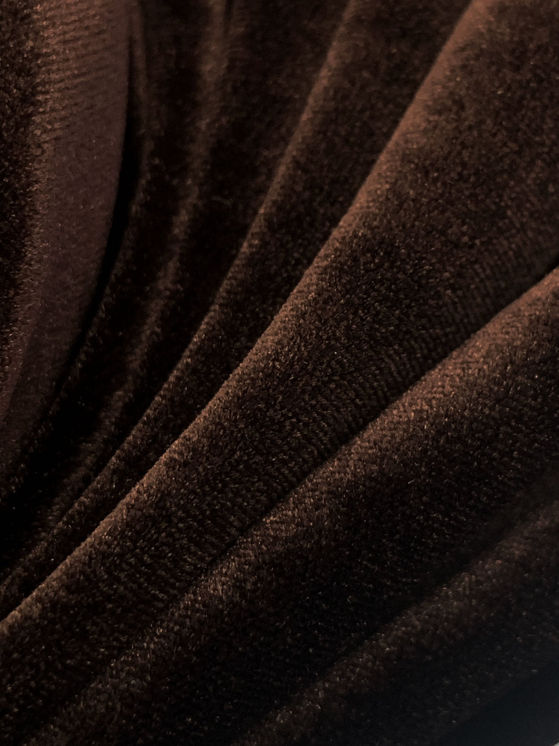 Cocoa Brown Polyester/Lycra Stretch Velvet Knit 56W
