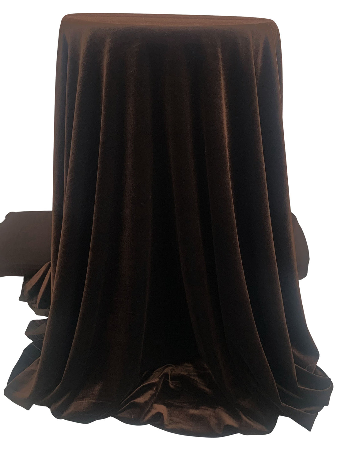 Cocoa Brown Polyester/Lycra Stretch Velvet Knit 56W