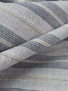 Muted Navy/White/Pale Taupe Cotton/Nylon/Spandex Yarn-Dyed Horizontal Stripe Stretch Bengaline Suiting - NY Designer - 64W