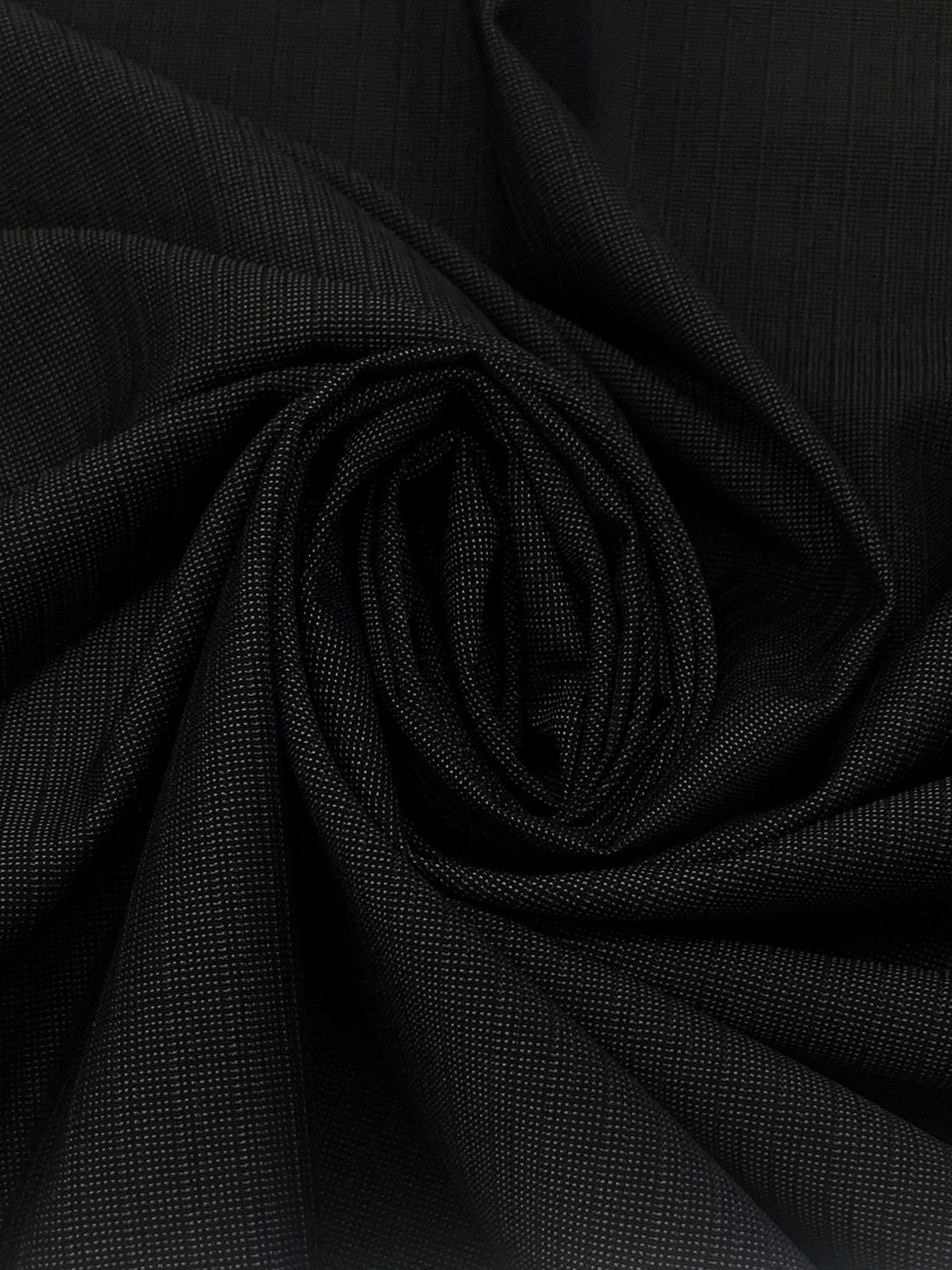 Black/Blue/Gray Polyester/Wool Vertical Novelty Stripe Weave Suiting - Imported From Italy - 58W