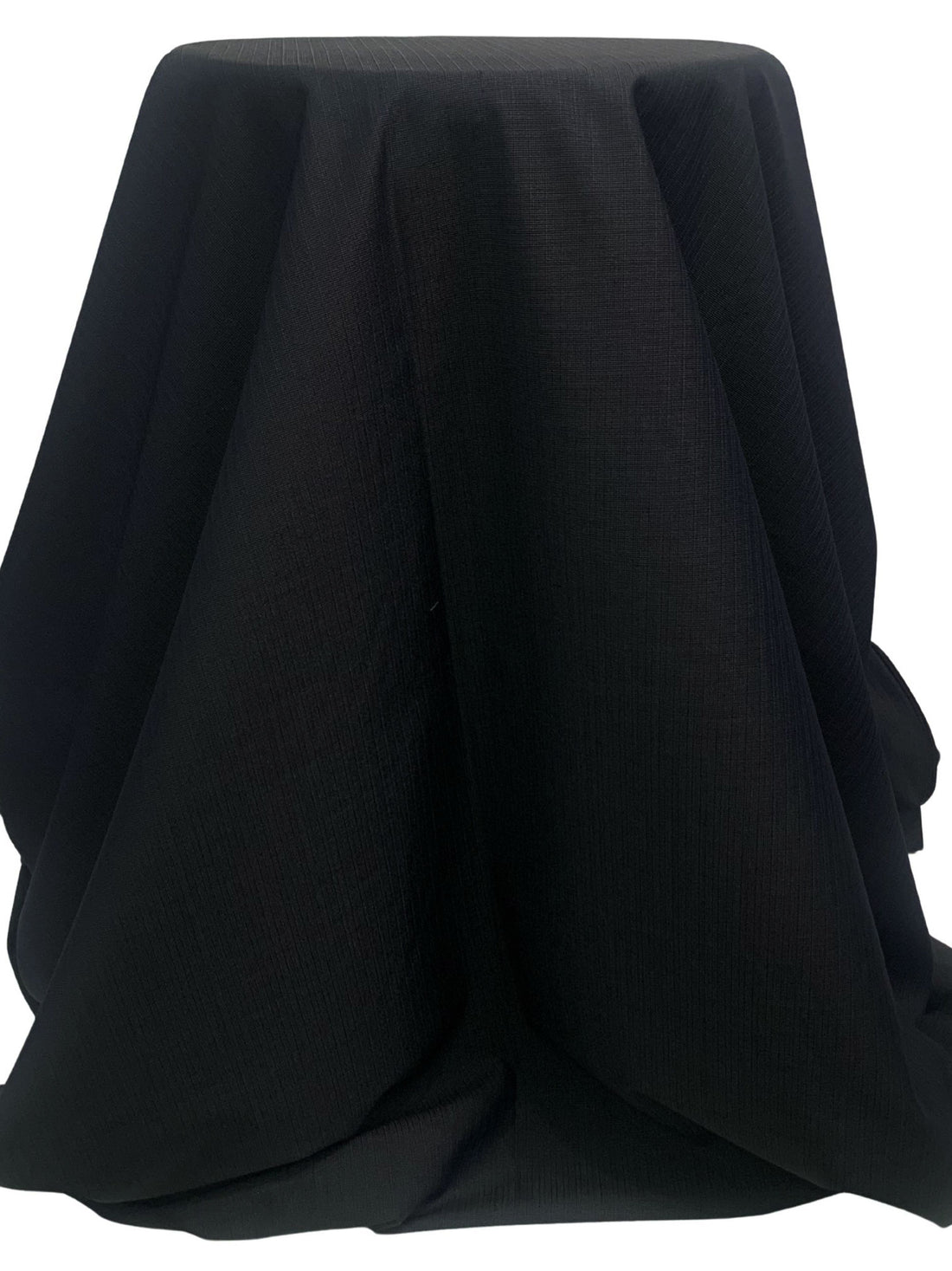 Black/Blue/Gray Polyester/Wool Vertical Novelty Stripe Weave Suiting - Imported From Italy - 58W