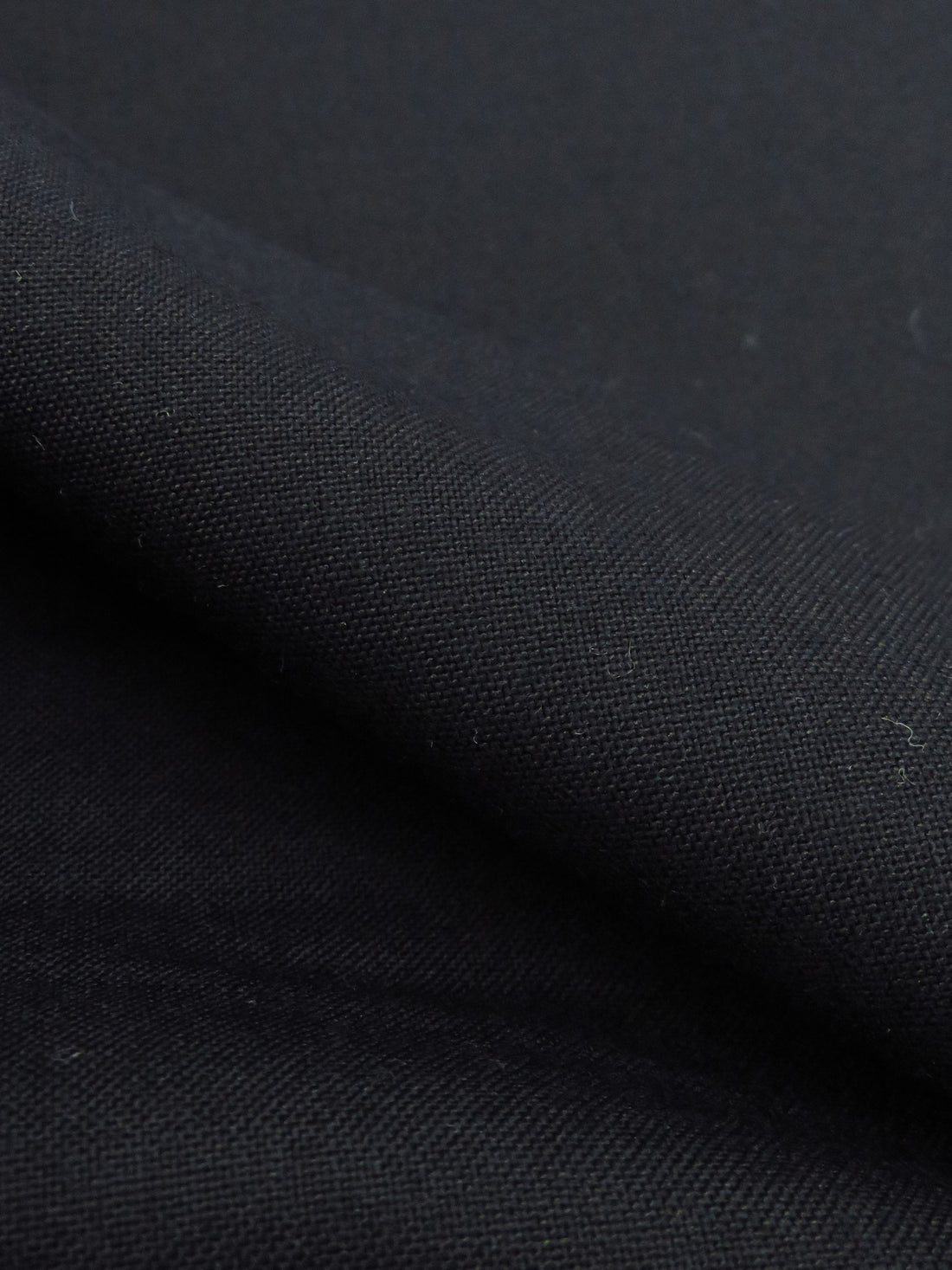 Midnight Muted Navy 100% Worsted Wool Plainweave Suiting 60W