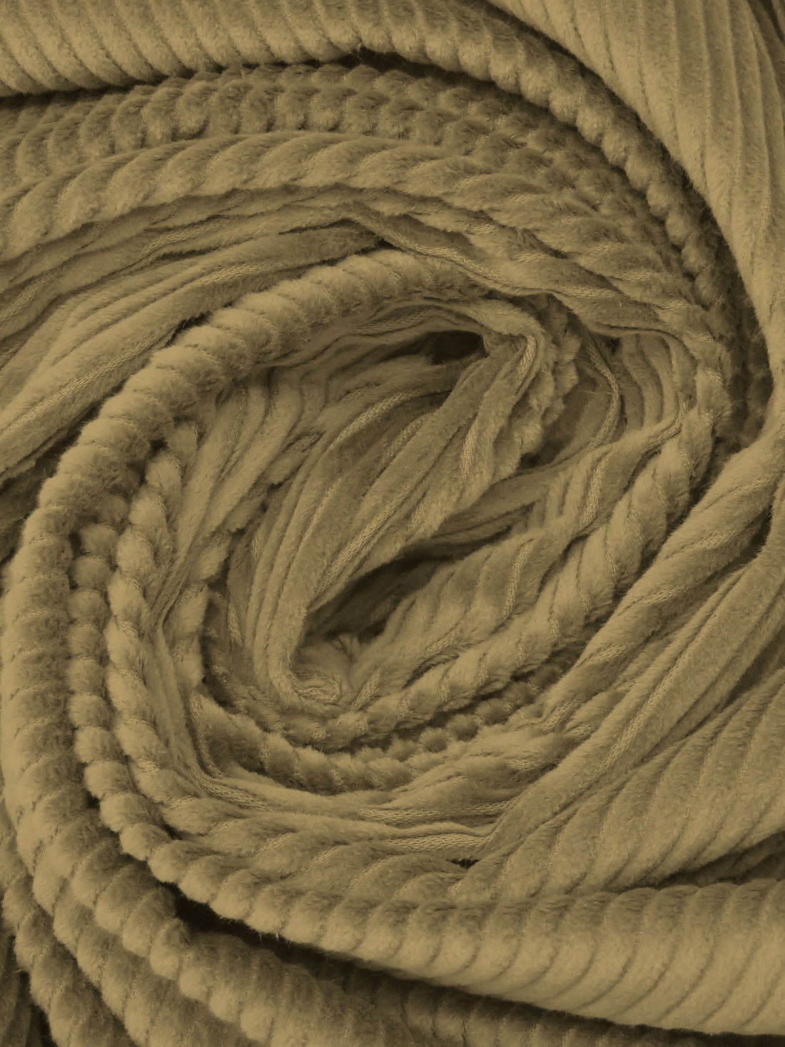 Dark Tan 100% Cotton Wide Wale Corduroy - NY Designer - 59W
