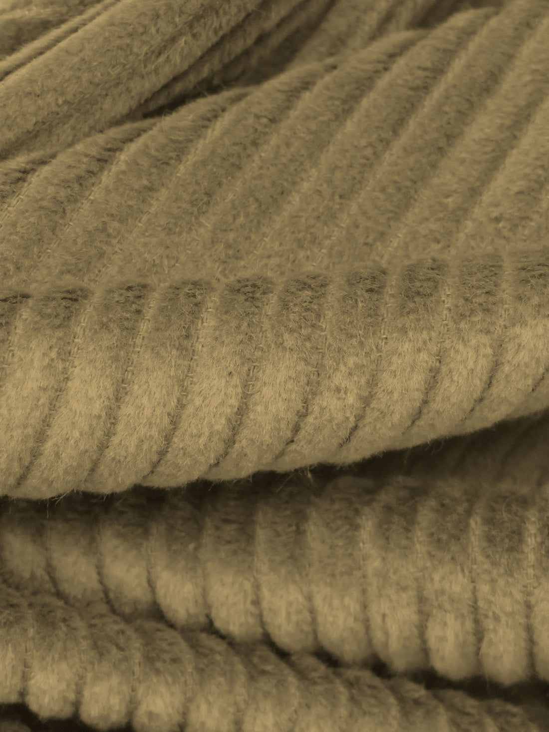 Dark Tan 100% Cotton Wide Wale Corduroy - NY Designer - 59W