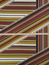 Chocolate/Dark Marigold/Sage/Multi Polyester/Lycra Large Overlapping Stripe Double Border Print Crepe Double Knit 58W
