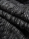 Pitch Black/Matte Black/Light Gray 100% Polyester Geometric Foil Print Novelty Weave Sweater Knit - Imported Form Italy - 50W