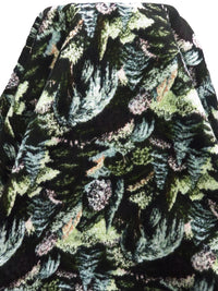 Black/Yellow/Pacific Blue/Multi Polyester/Cotton Various Trees Weave Tapestry Coting - Imported From Italy By A NY Designer - 54W
