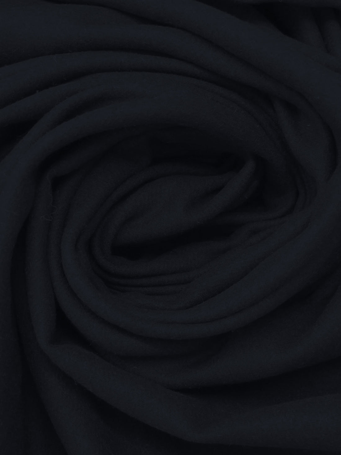 Dark Midnight Blue Wool/Polyester Flannel Suiting - NY Designer - 59W