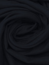 Dark Midnight Blue Wool/Polyester Flannel Suiting - NY Designer - 59W